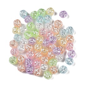 Opaque Acrylic Beads, Twist Together Round