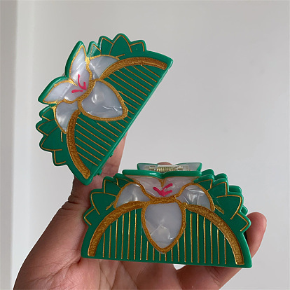 Flower Acetate Claw Hair Clips, for Girls Kids