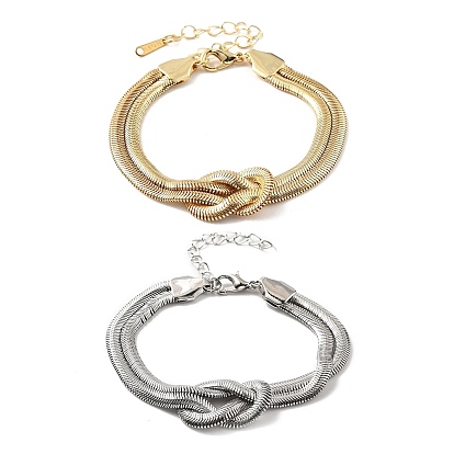 Браслеты из железной цепи-змеи для женщин, узел