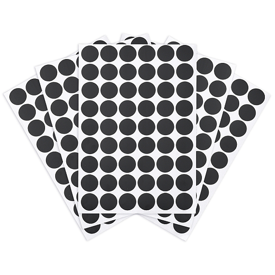 5 самоклеящиеся ПВХ-листы, декоративные наклейки, плоско-круглые