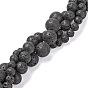 3 Strand 3 Sizes Natural Lava Rock Beads Strands, Round