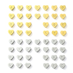 Ионное покрытие (ip) 316 l хирургические шарики из нержавеющей стали, без никеля , Любовное сердце с бусинкой в виде буквы