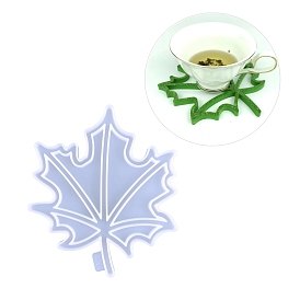 DIY Maple Leaf Cup Mat Silicone Molds, Resin Casting Molds, For UV Resin, Epoxy Resin Craft Making