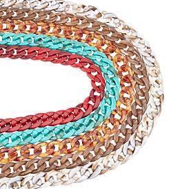 Gorgecraft Handmade Acrylic Curb Chains, Imitation Gemstone, for Handbag Chain Making