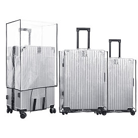3шт. 3 варианты прозрачных ПВХ чехлов для багажа, прозрачный защитный чехол для дорожного чемодана, для чемодана