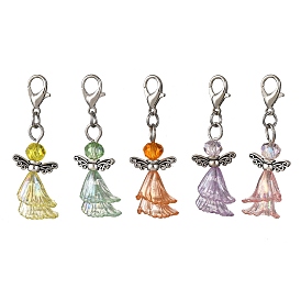 Подвесные украшения из ангельского стекла и акрила, с цинковым сплавом застежками омаров коготь