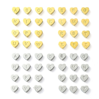 Ионное покрытие (ip) 316 l хирургические шарики из нержавеющей стали, без никеля , Любовное сердце с бусинкой в виде буквы