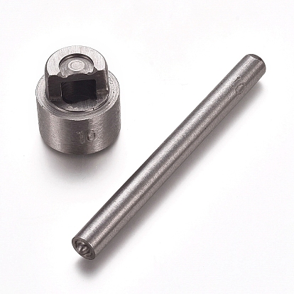 Brass Press Stud Tools, Leather Craft Rivets Spot for Snaps Fastener, Cone Rivet Press Tool