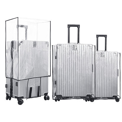 3шт. 3 варианты прозрачных ПВХ чехлов для багажа, прозрачный защитный чехол для дорожного чемодана, для чемодана