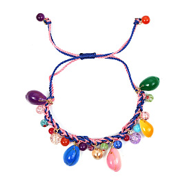 Bracelet bohème fait main en coquillage avec perles exagérées pour bijoux de style vacances européens et américains