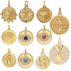 Creative Copper Pendant Love Disc Pendant Trend Necklace Keychain Pendant Bracelet