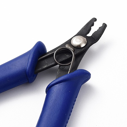 Steel Crimper Pliers for Crimp Beads, Jewelry Crimping Pliers, with Plastic Handles