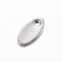 201 Stainless Steel Charms, Stamping Blank Tag, Oval