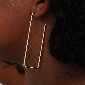 Стильный прямоугольник 201 серьги-гвоздики из нержавеющей стали