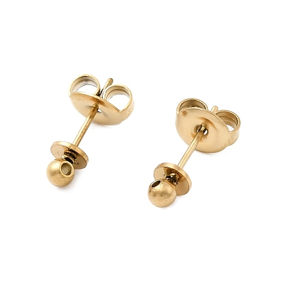 304 Выводы серьги из нержавеющей стали шпилька, ионное покрытие (ip), круглые