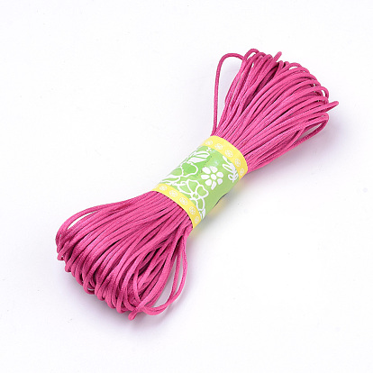Polyester Rattail Satin Cord, for Chinese Knotting, Jewelry Making