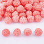 Nbeads 50Pcs Synthetic Coral Beads, Dyed, Strawberry