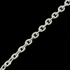 Iron Cable Chains, Unwelded, with Spool, Flat Oval