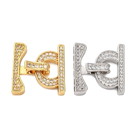 Латунное микропейв, прозрачный кубический цирконий, складные застежки, без кадмия, без никеля и без свинца