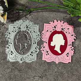 Woman Carbon Steel Cutting Dies Stencils, for DIY Scrapbooking, Photo Album, Decorative Embossing Paper Card, Matte Stainless Steel Color