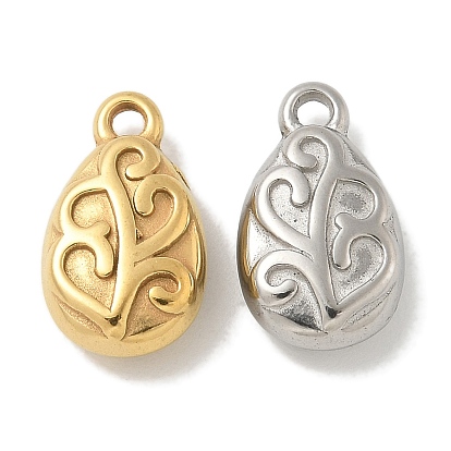 304 прелести нержавеющей стали, слезинка с цветочным шармом