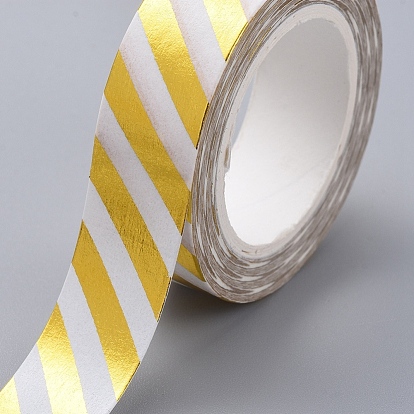 Foil Masking Tapes, DIY Scrapbook Decorative Paper Tapes, Adhesive Tapes, for Craft and Gifts