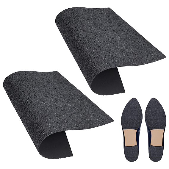 Semelles de chaussures rectangulaires en caoutchouc antidérapant, semelle de réparation à grains surélevés résistant à l'usure pour bottes, chaussures en cuir