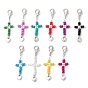 Крест стеклянный бисер подвеска украшение, подвески в виде сердца и карабина из сплава для украшений сумок