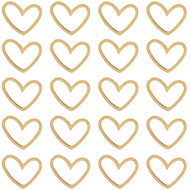 30 шт. 201 соединительные кольца из нержавеющей стали, лазерная резка, асимметричный разъем сердца