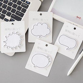 Cute Dialog Box Memo Pad Sticky Notes, Sticker Tabs, for Office School Reading