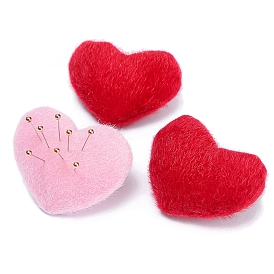 Wrist Strap Pin Cushions, Heart Shape Sewing Pin Cushions, for Cross Stitch Sewing Accessories