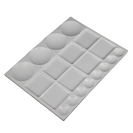 PP Plastic Palette, Painting Supplies, Rectangle & Flat Round