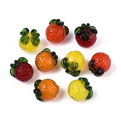 Бусины лэмпворк , клубника