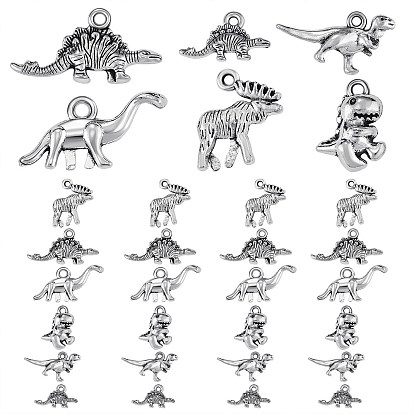 120 шт 6 подвески из сплава в тибетском стиле, без кадмия, без никеля и без свинца, динозавр