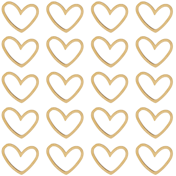 30 шт. 201 соединительные кольца из нержавеющей стали, лазерная резка, асимметричный разъем сердца