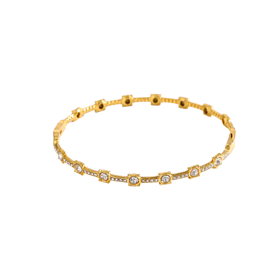 304 кубический стальные браслеты из нержавеющей диоксида циркония, ионное покрытие (ip)