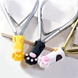 Bear Paw Print Silicone Nail Art Cuticle Nipper Protective Cover, for Scissors and Tweezers