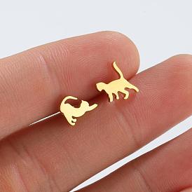 Cute Stainless Steel Animal Earrings with Unique Design for Women