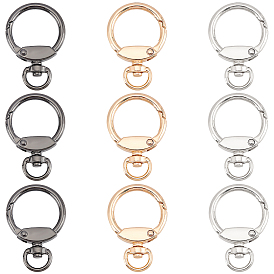 18шт. 3 цвета цинковый сплав поворотные застежки, поворотный карабин-лобстер, кольцо