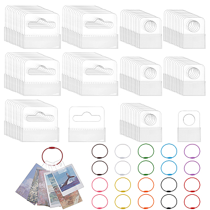 20шт. брелки из нержавеющей стали с проволочным тросом и краской для выпечки, с винтовыми зажимами, 200 шт. ПВХ с клеевой основой, прорезными отверстиями, навесными петлями