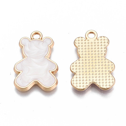 Подвески из эмали и сплава, без кадмия, без никеля и без свинца, золотой свет, медведь