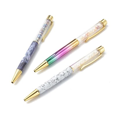 Ballpoint Pens, with inner Pearl Beads, for Office Supplies