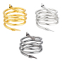 3 pièces 3 couleurs ajustables en alliage flexible avec motif serpent, pour femmes et hommes