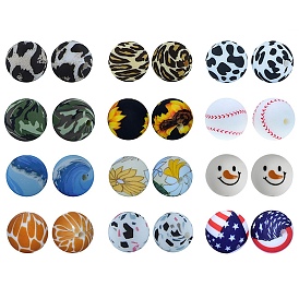 Food Grade Silicone Beads, Chewing Beads For Teethers, DIY Nursing Necklaces Making, Round