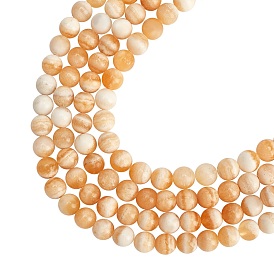 ARRICRAFT Natural Honey Jade Beads Strands, Round