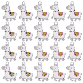 20подвески из эмали с покрытием из сплава, без кадмия и без свинца, платина, альпака