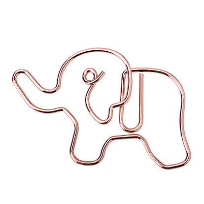 Metal Paper Clips, Bookmark Marking Clips, Elephant