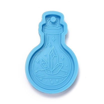 Parfümflasche mit Silikonformen mit Kristallcluster-Anhänger, Gießformen aus Harz, für die Herstellung von UV-Harz & Epoxidharz Schmuck