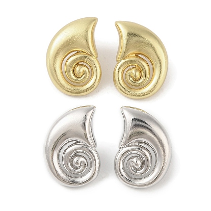 Серьги-гвоздики из латуни в форме улитки для женщин, без свинца и без кадмия