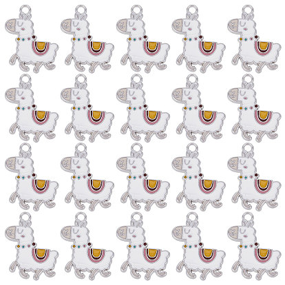 20подвески из эмали с покрытием из сплава, без кадмия и без свинца, платина, альпака